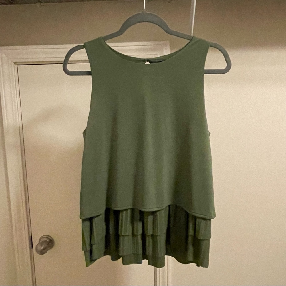 Green pleated top from Banana Republic!